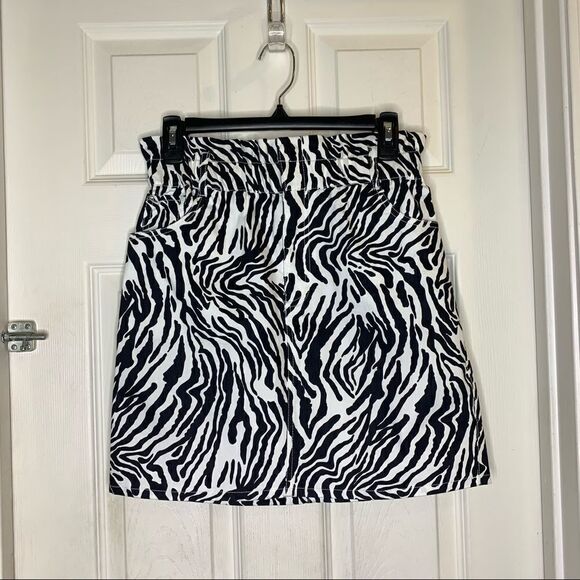 Bar III Zelda Zebra Print Samba City Mini Skirt Size 2 - Picture 3 of 11